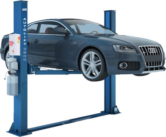 Audi on hoist